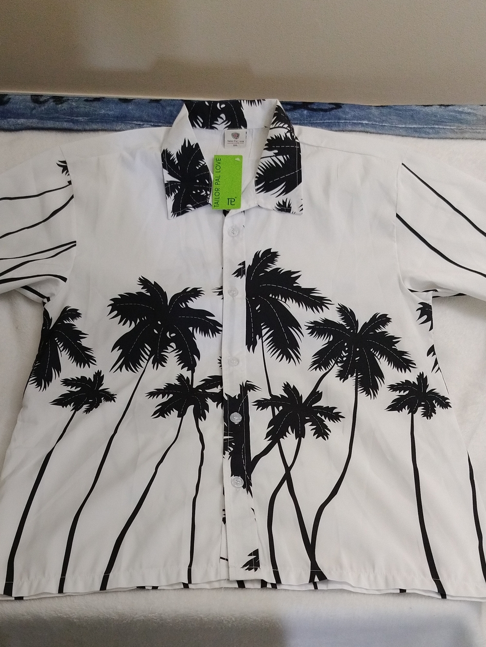 Tailor Pal Love Button Up Palm Trees Shirt Men's XXL NWT